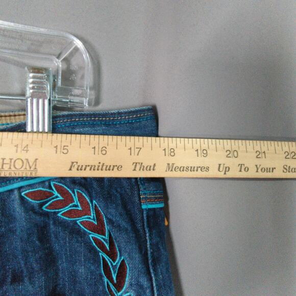 Coogi Australia Jeans Mens 36x29 Blue Embroidered Vintage Y2K Baggy Flaw - Picture 9 of 12